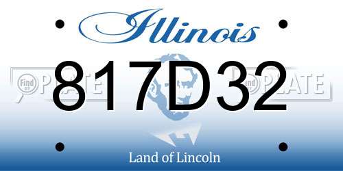 817D32 Illinois License Plate