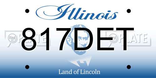 817DET Illinois License Plate