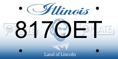 817OET Illinois License Plate