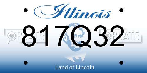 817Q32 Illinois License Plate