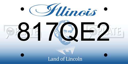 817QE2 Illinois License Plate