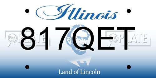 817QET Illinois License Plate