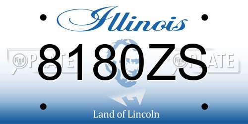 8180ZS Illinois License Plate