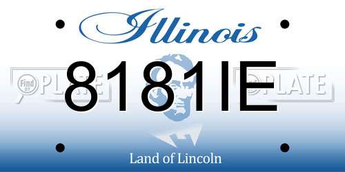 8181IE Illinois License Plate