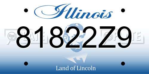 81822Z9 Illinois License Plate