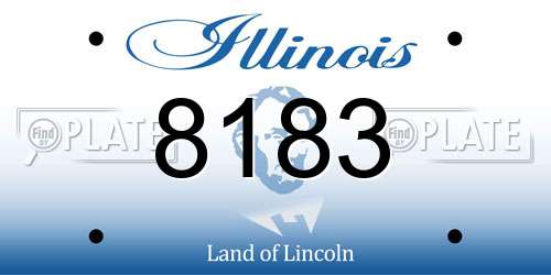 8183 Illinois License Plate