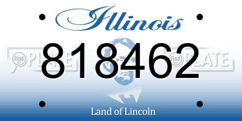 818462 Illinois License Plate