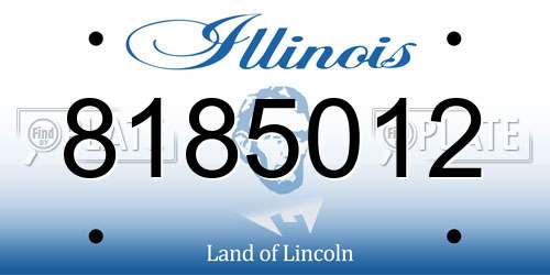 8185012 Illinois License Plate