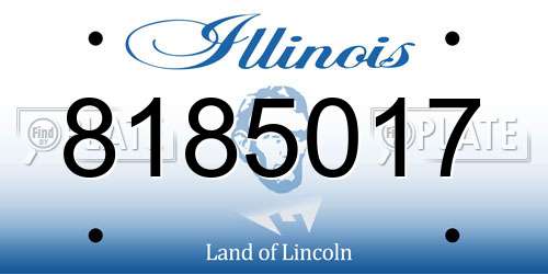 8185017 Illinois License Plate
