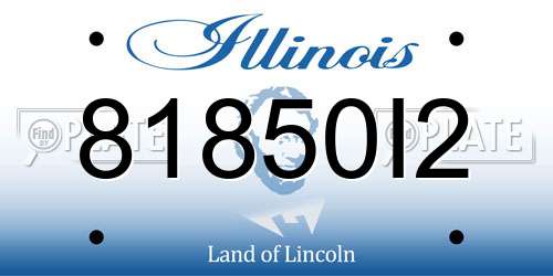 81850I2 Illinois License Plate
