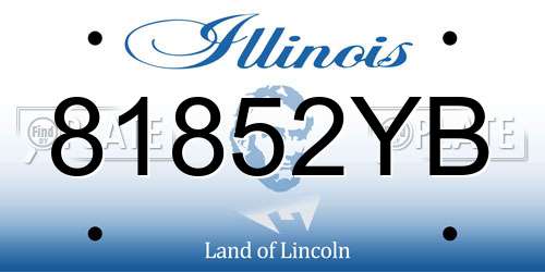 81852YB Illinois License Plate