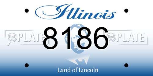 8186 Illinois License Plate
