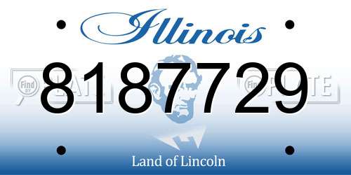 8187729 Illinois License Plate