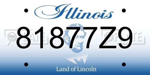 81877Z9 Illinois License Plate