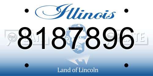 8187896 Illinois License Plate