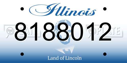 8188012 Illinois License Plate