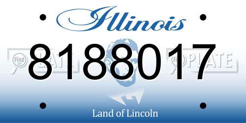8188017 Illinois License Plate