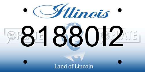 81880I2 Illinois License Plate