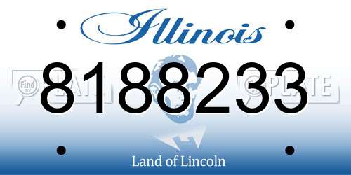 8188233 Illinois License Plate