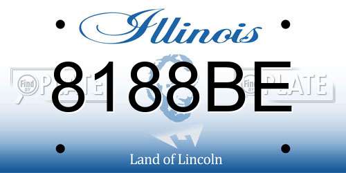 8188BE Illinois License Plate
