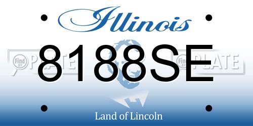 8188SE Illinois License Plate