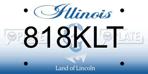 818KLT Illinois License Plate