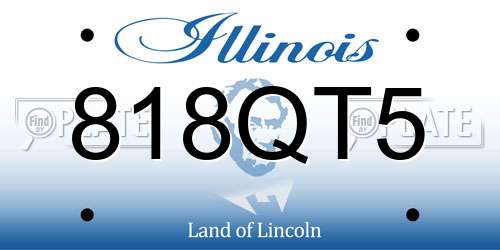 818QT5 Illinois License Plate