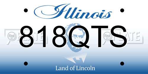 818QTS Illinois License Plate
