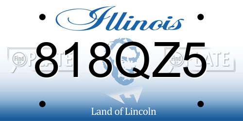 818QZ5 Illinois License Plate