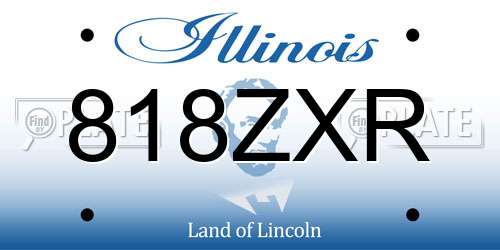 818ZXR Illinois License Plate