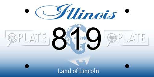819 Illinois License Plate