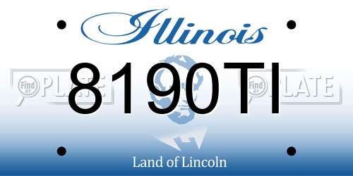 8190TI Illinois License Plate