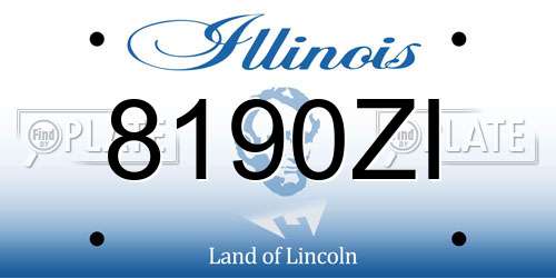 8190ZI Illinois License Plate