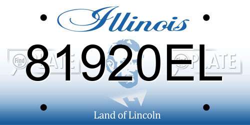 81920EL Illinois License Plate