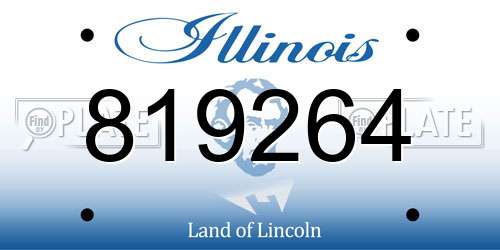 819264 Illinois License Plate