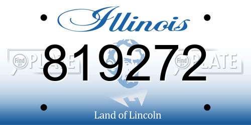 819272 Illinois License Plate