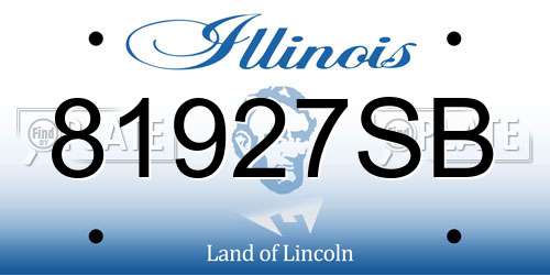 81927SB Illinois License Plate
