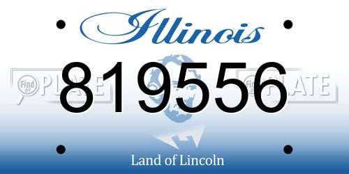 819556 Illinois License Plate