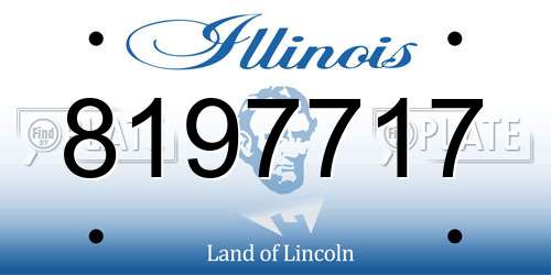 8197717 Illinois License Plate