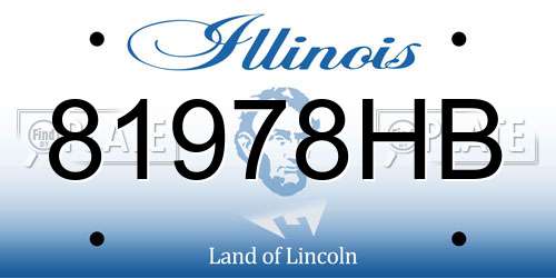 81978HB Illinois License Plate