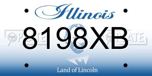 8198XB Illinois License Plate