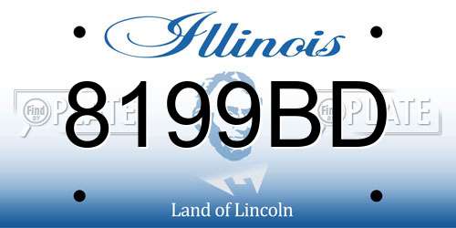 8199BD Illinois License Plate