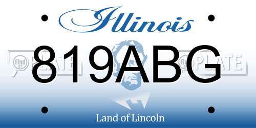 819ABG Illinois License Plate