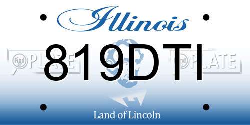 819DTI Illinois License Plate