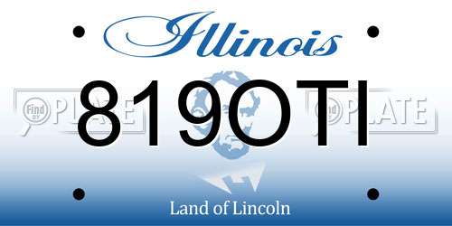 819OTI Illinois License Plate