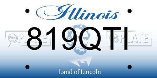 819QTI Illinois License Plate