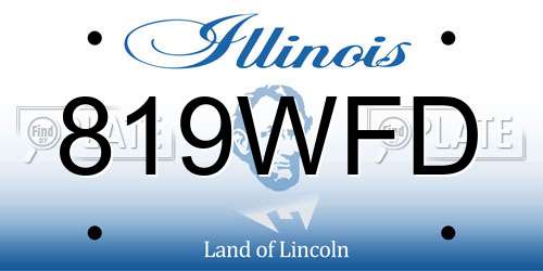 819WFD Illinois License Plate