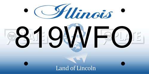 819WFO Illinois License Plate