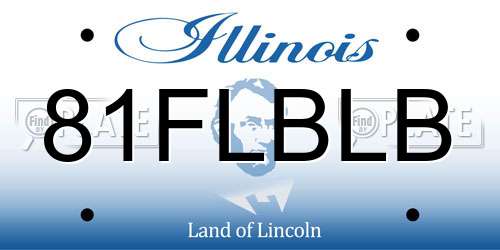 81FLBLB Illinois License Plate