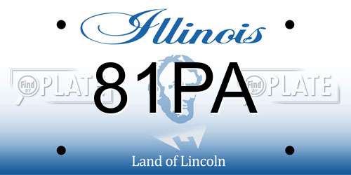 81PA Illinois License Plate